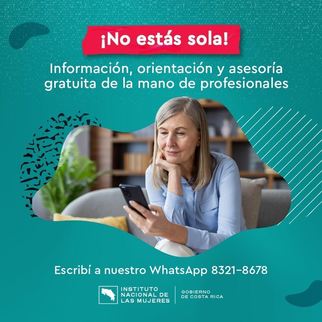 Imagen de la noticia Servicios gratuitos del INAMU para mujeres víctimas de violencia de género